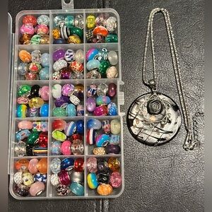 Craft Beads, EUROPEAN BIG HOLE BEADS, Jewelry Supplies, loose bulk beads